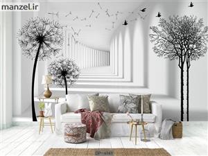 کاغذ دیواری سه بعدی طرح قاصدک DP-4848