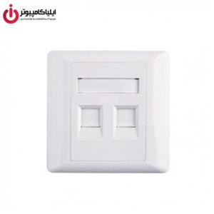 قاب پریز شبکه توکار 2 پورت پی نت پلاس