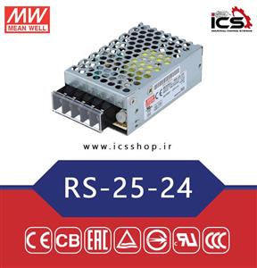 منبع تغذیه 24 ولت 1.1 آمپر مین ول RS-25-24
