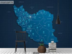پوستر دیواری نقشه ایران کد DP-4771