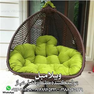 تاب ریلکسی باغی و حیاطی دونفره بافت پلی اتیلن