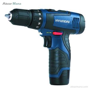 دریل شارژی دو سرعته 12 ولت باطری لیتیوم هیوندای مدل HP212-L