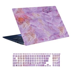 اسکین لپ تاپ طرح Marble کد۴۴ به همراه استیکر کیبورد 