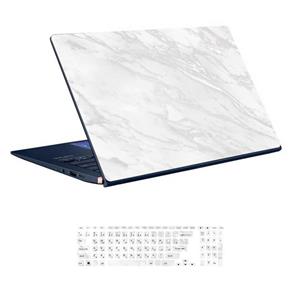 اسکین لپ تاپ طرح Marble کد ۲۲ به همراه استیکر کیبورد