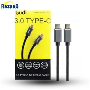 کابل فست شارژ BUDI M8J178T-BLK 3A Type-C 1.2m