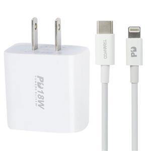 شارژر دیواری فست شارژ Tranyoo P11-I 3A QC3.0 PD همراه  کابل آیفونی