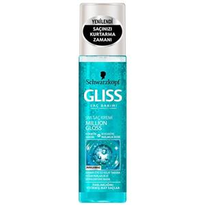 اسپری دوفاز گلیس مدل Million Gloss 200 Ml سرم مو  GLISS مدل MILLION GLOSS شوآرتزکف