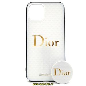 قاب گوشی Iphone 12 - Iphone 12 Pro فانتزی برجسته طرح Dior لاکچری به همراه پاپ سوکت کد 11