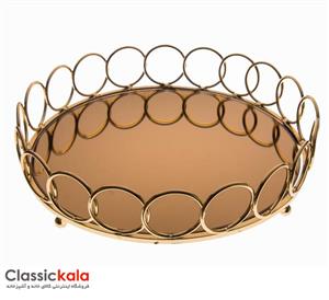 سینی چای سالی نو طلایی طرح المپیک بزرگ کد۱۰۱