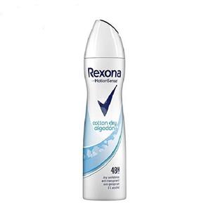 اسپری ضد تعریق زنانه رکسونا مدل Rexona cotton dry algodon حجم 200 میلی لیتر Deodorant for Women 200ml 