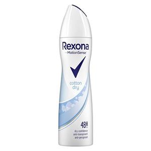 اسپری ضد تعریق زنانه رکسونا مدل Rexona cotton dry algodon حجم 200 میلی لیتر Deodorant for Women 200ml 