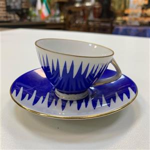 فنجان و نعلبکی تک نفره قدیمی آلمانی با مدل خاص و کم یاب