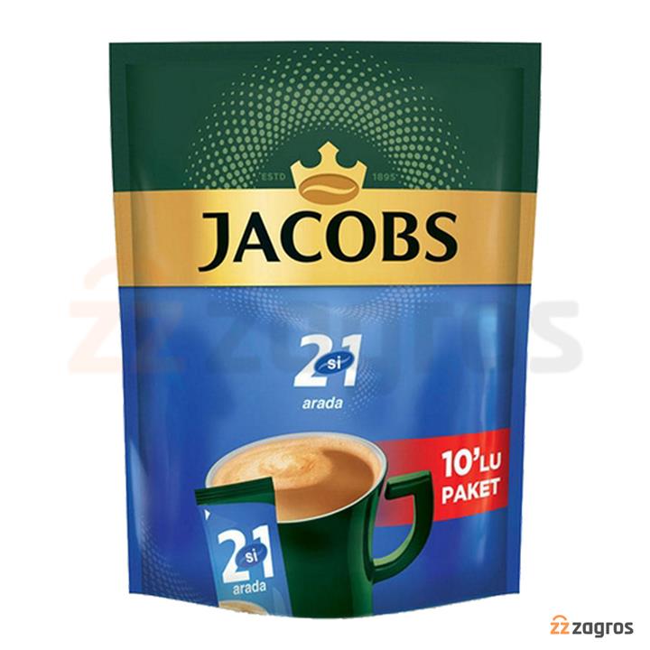 قهوه فوری 2 در 1 جاکوبز Jacobs بسته 10 عددی