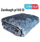 پتو دو نفره زنبق آبی کبود مدل p103 d ابعاد 230×210