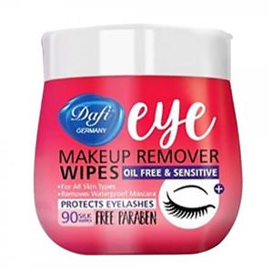 دستمال مرطوب پاک کننده آرایش چشم دافی بسته 90عددی Dafi Eye Sensitive Makeup Remover Wipes 90 pcs