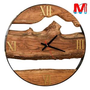 ساعت دیواری چوبی قطر 60 سانت