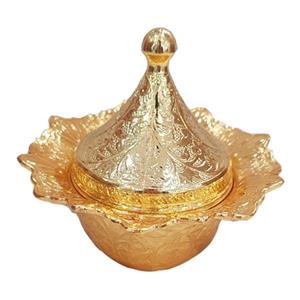 قندان طلایی گرد (زارا) سایز 1