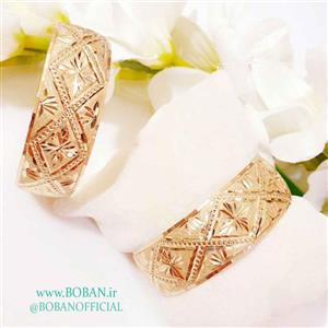 تکپوش طلا روس دو سانتی طرح گل دار