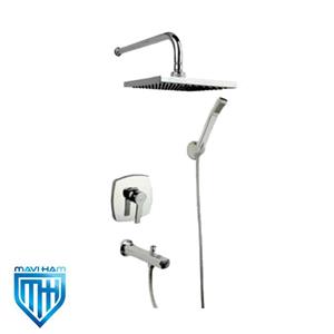 شیر حمام و دوش توکار ویوات فلت کروم راسان کلاس۳