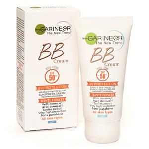 کرم ضد آفتاب رنگی گارنیر GARINEeR با SPF50 مدل BB CREAM 50 میل