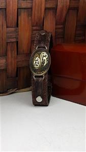 دستبند چرمی مردانه حدید خطی کد 216