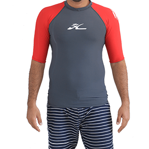 رش گارد  آستین کوتاه هوبی کت مدل HOBIE LYCRA RASH  RED 