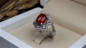 انگشتر زنانه عقیق یمنی کد 239