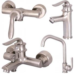 ست 4 تیکه شیرالات کرومات مدل ریما کروم مات