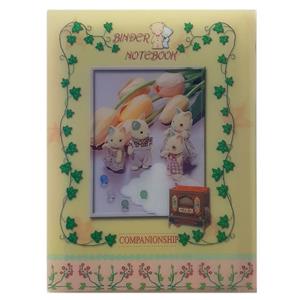 دفتر کلاسوری Papco طرح خرگوش 100 برگ جیب دار کد NB-606