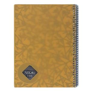 دفتر خط دار سیمی 100 برگ جلد طلقی PP سایز وزیری