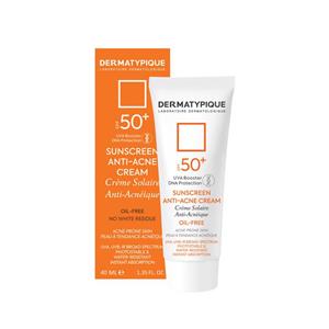 ضد آفتاب بی رنگ آنتی آکنه درماتیپیک مناسب پوست چرب و جوش دار SPF 50+ حجم 40 میلی لیتر Dermatypique Sunscreen Anti Acne Cream SPF 50+ 40 ml