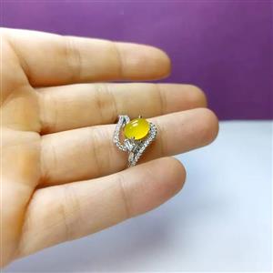 انگشتر زنانه عقیق زرد شرف الشمس کد 273