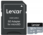 مموری کارت 64 گیگابایت Lexar مدل SILVER Professional 1066x
