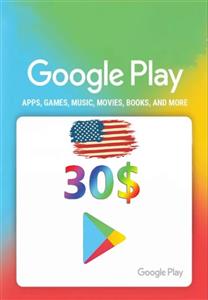 گیفت کارت گوگل پلی 30 دلاری ریجن آمریکا 