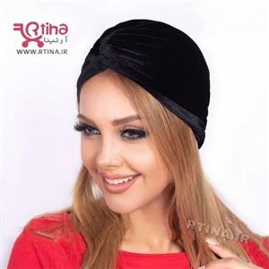توربان مشکی مخمل (روزمره و مجلسی) مدل SW-2