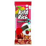 Pressed bar chocolate mix of cereals and 5 wild berries of Kita Rich 40 g