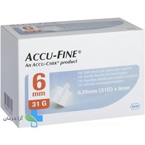 سرسوزن قلم انسولین اکیو فاین 31G با سوزن 6 میلی متر