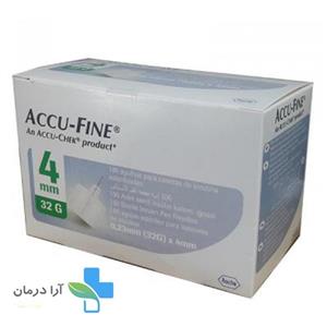 سرسوزن تزریق انسولین اکیو فاین (Accu Fine) 4 میلی متری