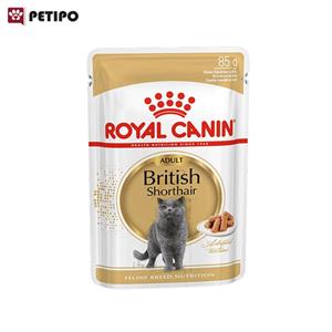 غذای پوچ گربه بریتیش ادالت رویال کنین Royal Canin British Shorthair Adult وزن 85 گرم 