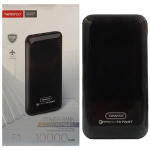 شارژر همراه ترانیو مدل F1 ظرفیت 10000 میلی آمپر ساعت