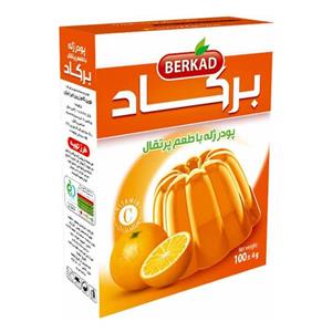 پودر ژله با طعم پرتقال برکاد100 گرمی