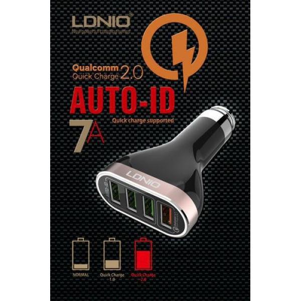LDNIO C701Q 4-Port 7A QualComm Quick Cable 2.0 Fast Charging