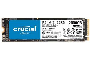 حافظه M.2 SSD کورشیال مدل P2 با ظرفیت 2TB Crucial P2 NVMe PCIe M.2 2280 2TB Internal SSD