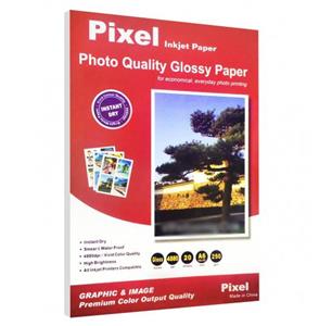 کاغذ فتوگلاسه پیکسل سایز 10x15 وزن 250 گرم 20 برگ