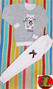 بلوز و شلوار طرح گربه ای کد 1