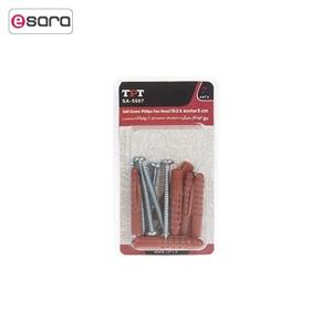 مجموعه 7 عددی پیچ خودرو و رولپلاک تی پی تی مدل SA-5007