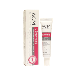 ژل دور چشم ضد تیرگی سیاهی پف دپی وایت ام مناسب انواع پوست 15 میلی لیتر ACM Depiwhite Eye Counter Gel ml 