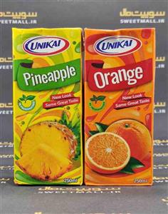 آبمیوه یونیکای پاکتی 250 میل UNIKAI - پرتقالی