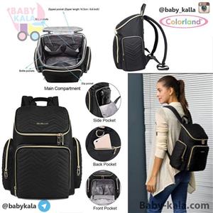 کوله پشتی ابردوزی مشکی کالرلند