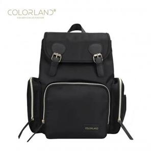 کوله پشتی سگک دار مشکی طرح دار کالرلند Colorland